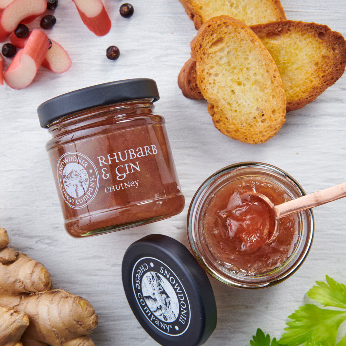 Snowdonia rhubarb and gin chutney